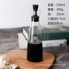 Hqigh Borosilicate Corrosion-Resistant Glass Oil Bottle Creative Leak Proof Bottle for Kitchen Supplies Oil Bottle Can Be Customized